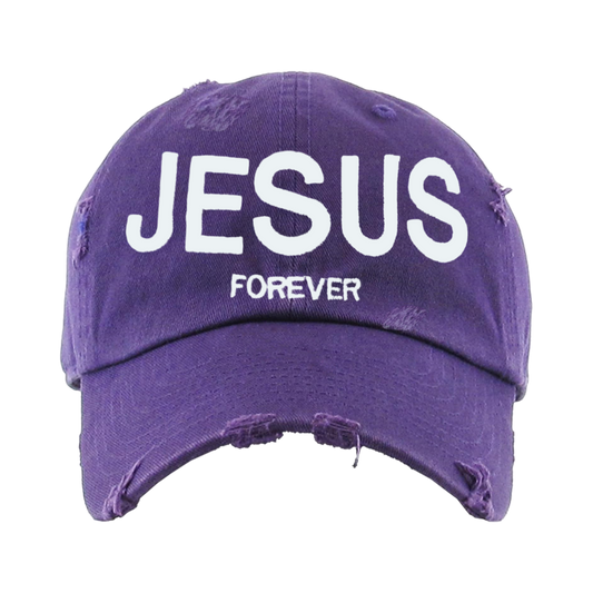 Distressed “Jesus Forever” Hat